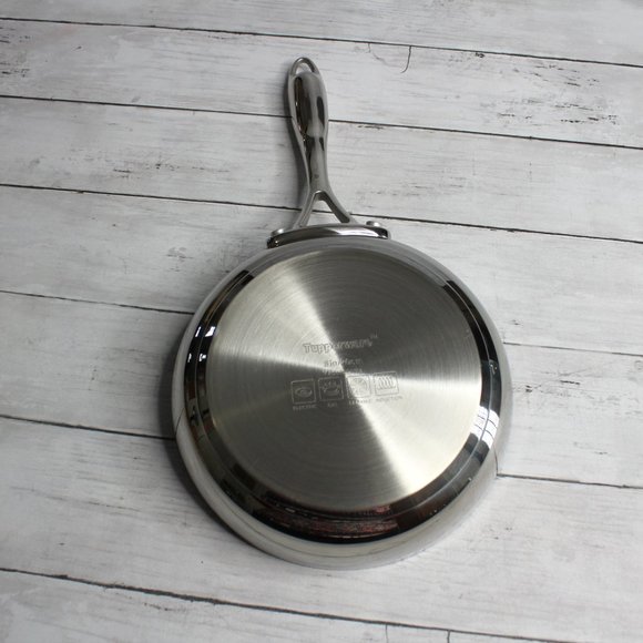 NEW Tupperware Chef Series Non Stick 8" Open Fry Pan Stainless Steel - Picture 6 of 7